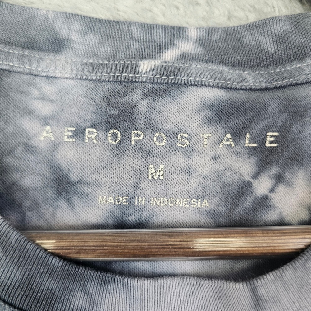 Aeropostale Mens Medium Grey Tie Dye Long Sleeve Graphic Tee Aero 87 New‎ York - Picture 6 of 7